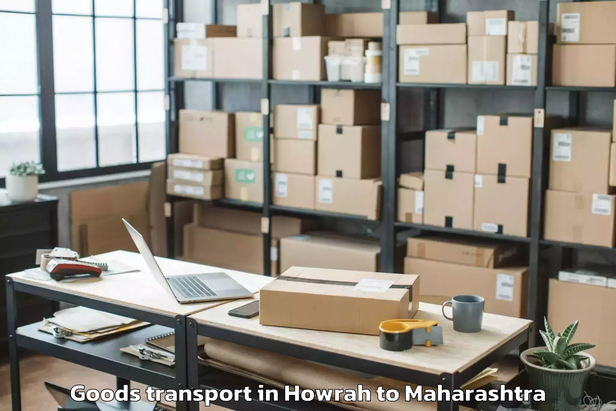 Quality Howrah to Naigaon Khairgaon Goods Transport